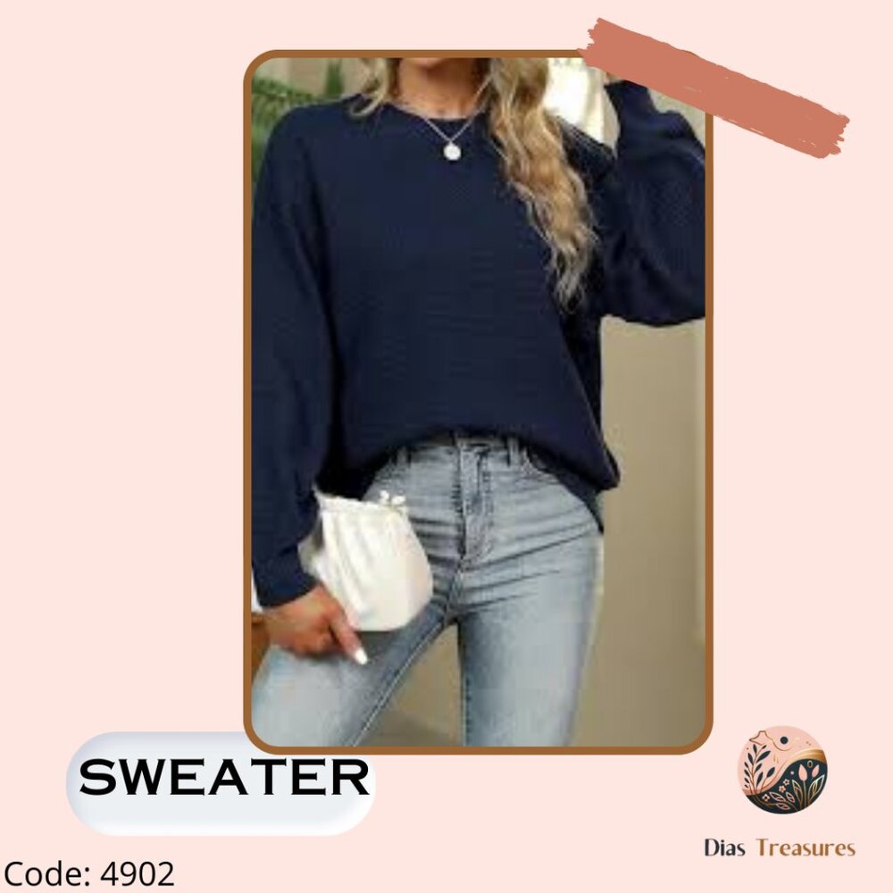 Women SWEATER blue - Solutions